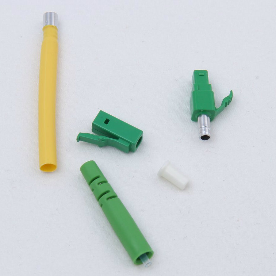 LC/APC Simplex 2.0mm Fiber Optic Kits Connector with Green Boot