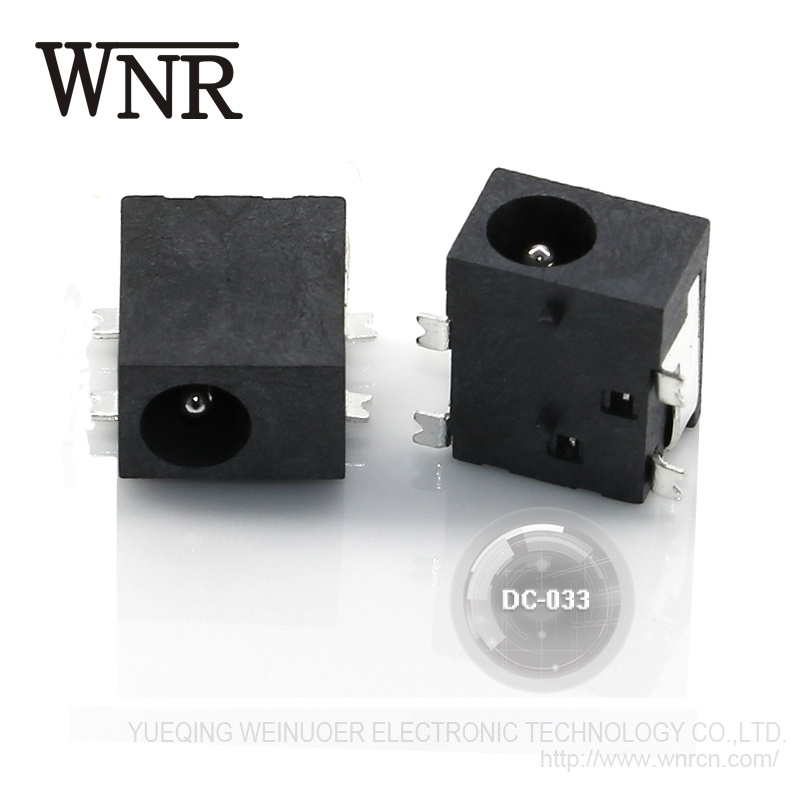 Wnre Environmental Female DC Connector Socket 4 Pin DC-033 SMD DC Power Jack