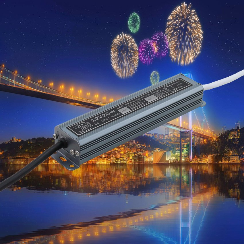 12V 1A 20W Waterproof Switching LED Power Supply IP65 IP67