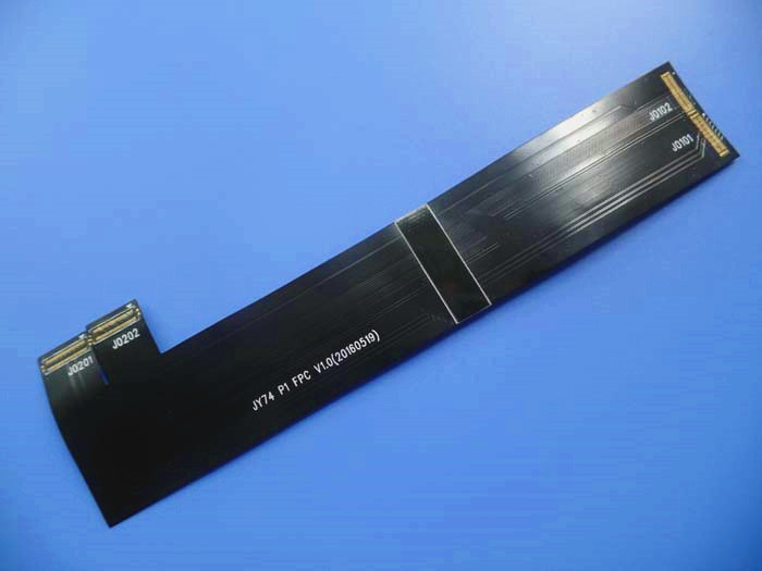 Black Soldermask Flexible Board Double Sided FPC Immersion Gold