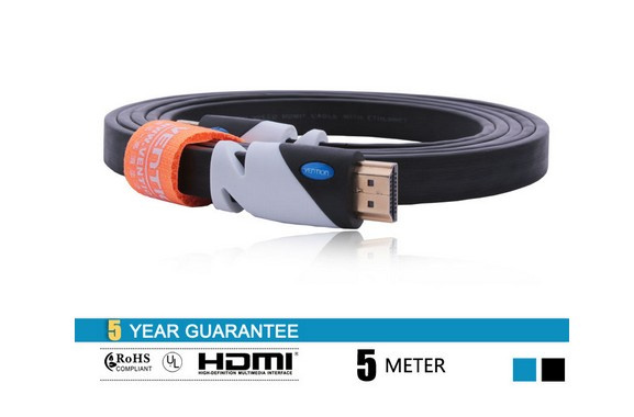 5m 2.0V High Speed Flexible HDMI Flat Cable for DVD and HDTV