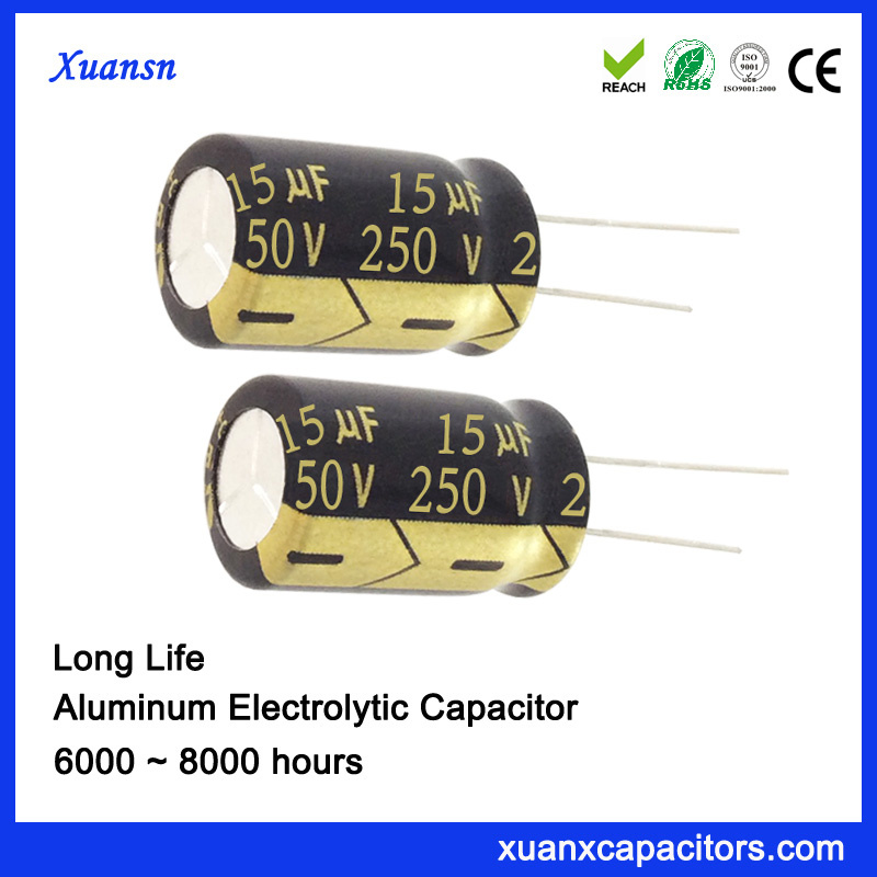 Hot Slae 250V 15UF Long Life Capacitor 8000hours