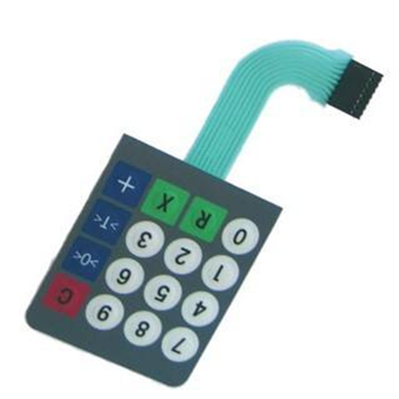 Customized Push Button Tactile Waterproof Membrane Switches for Industrial Control Machinery