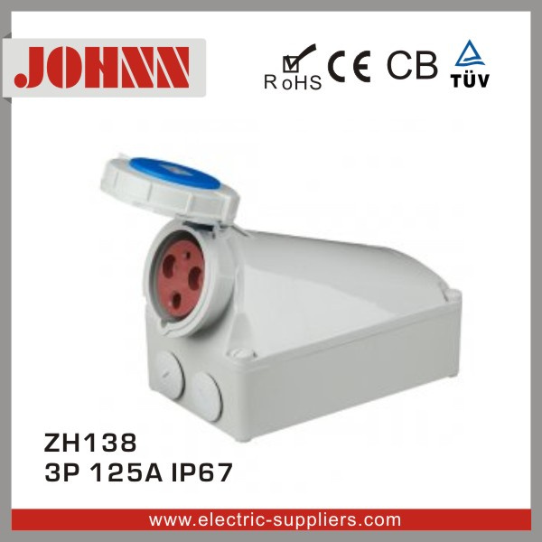 IP67 3p 125A Female Industrial Socket