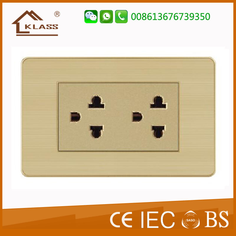 2 Gang Power Socket for Thailand Fashionable Wall Switch Socket