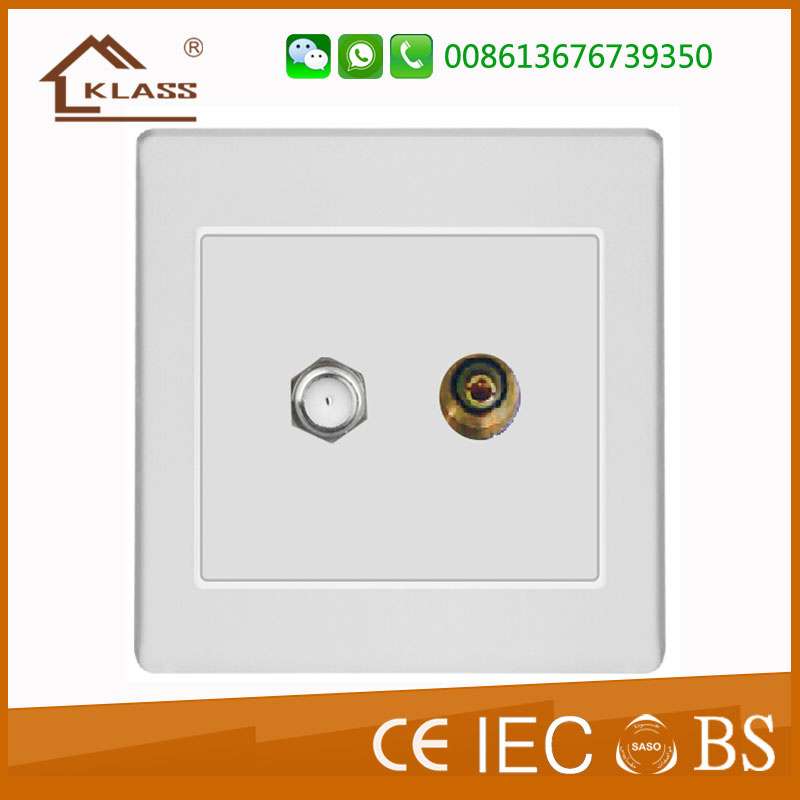 2-Gang TV Satelite Socket Outlet