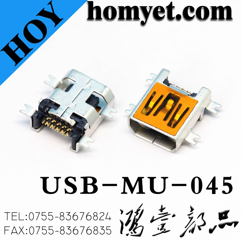 Mini 10pin USB Connector with SMT Type