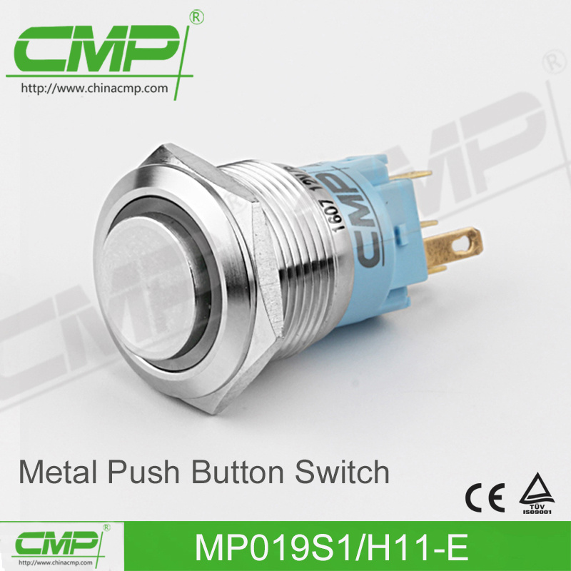 19mm Electric Push Button Switch (stainless steel)