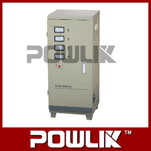 Sjw Three-Phase High Accuracy Full-Automatic AC Voltage Stabilizer (SJW-20kVA)