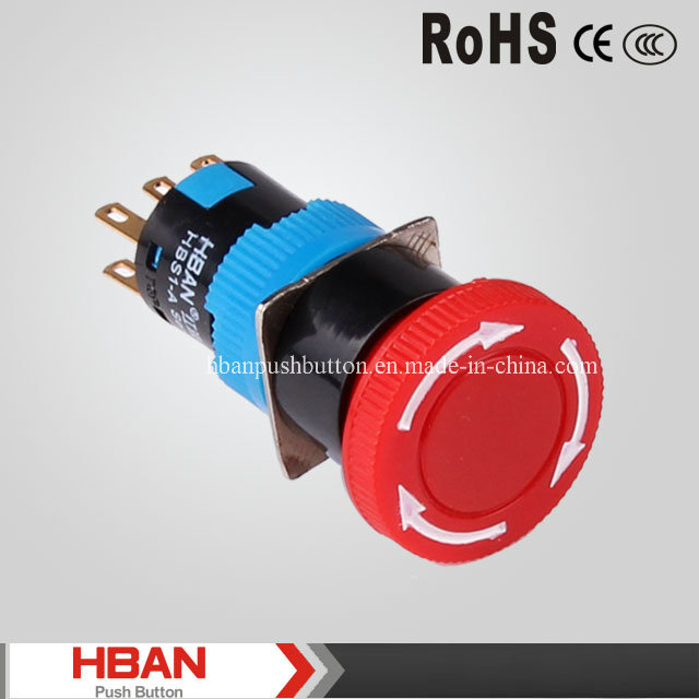 Hban (16mm) Waterproof Emergency Stop Pushbutton Switch