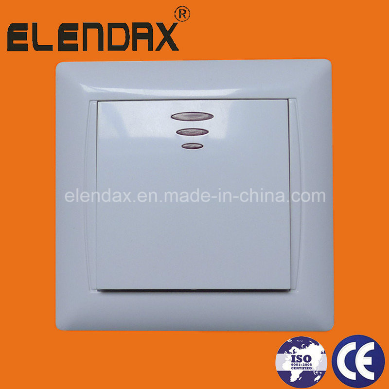EU Style Flush Mounting One Way Switch Illuminated (F6101)