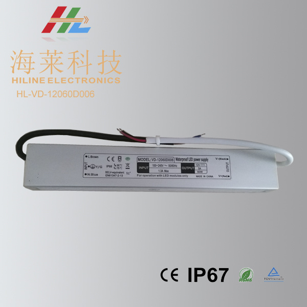 High Power Mini Type LED 12vdv 60W Waterproof Driver for Lighting