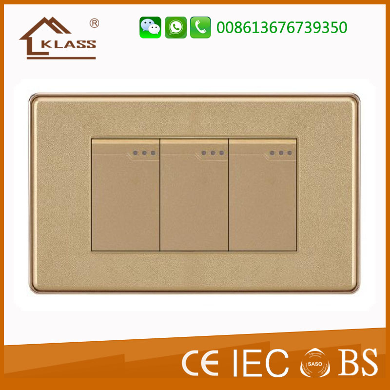 Saudi Arabia Saso Approved 118size 3 Gang Switch