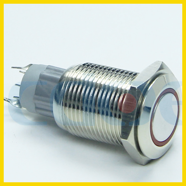 Flat Round LED Metal Push Button Switch