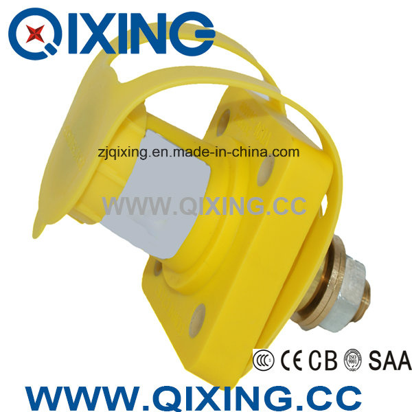 Qixing Cam-Lock Panel Mounted Socket IP44 400A 600V Yellow