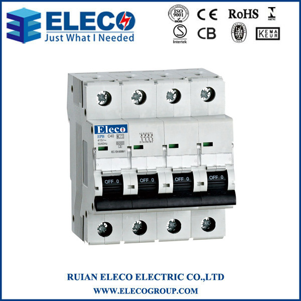 High Quality MCB IP20 4p Mini Circuit Breaker (EPB6K Series)