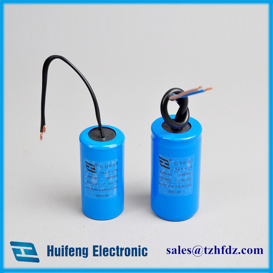 Cbb60 Motor Run Capacitor with Cable