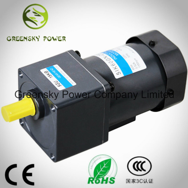 AC Asynchronous Single Phase 60W 90mm Induction Gear Motor