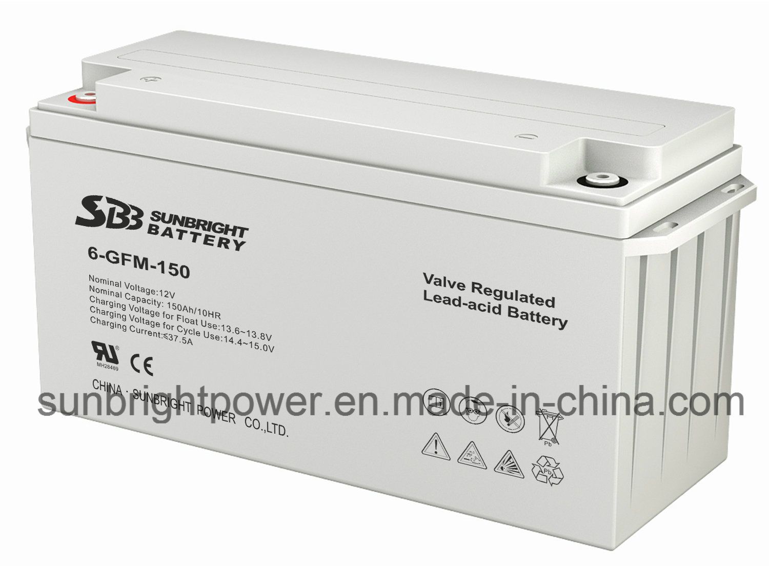12V150ah Medium Size Maintenance Free AGM Battery