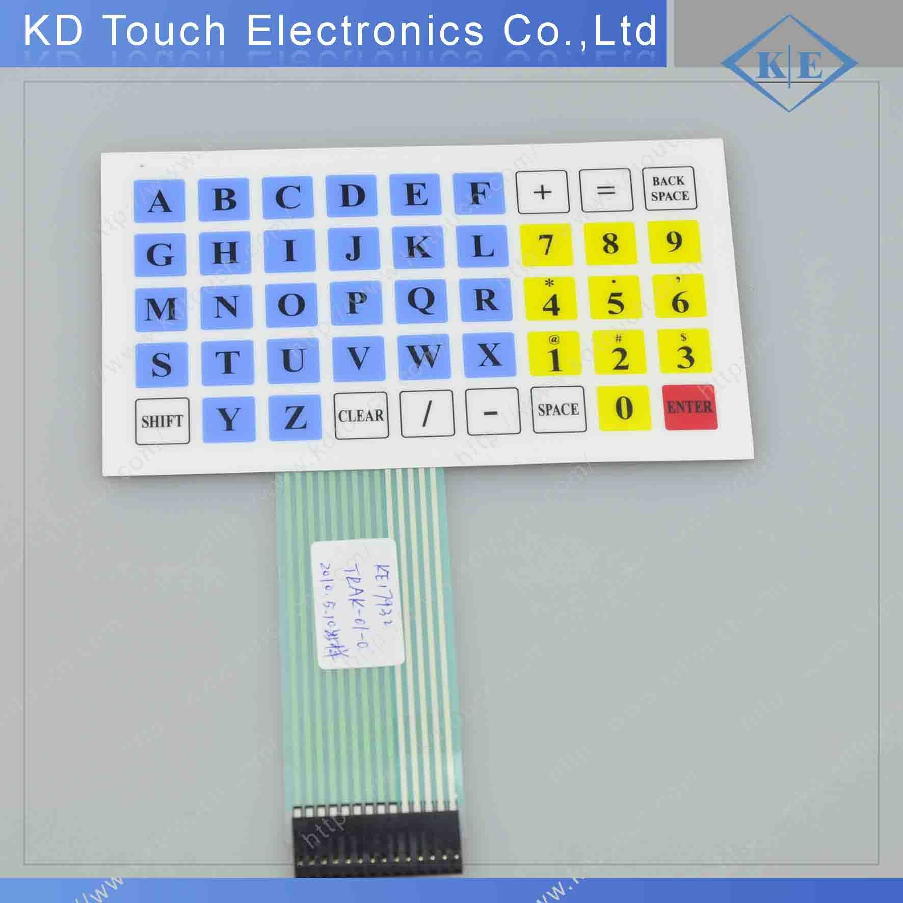 Non-Tactile Membrane Control Keyboard with Nicomatic Connector