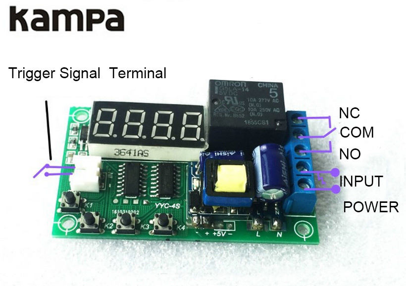 AC220 V Time Relay Trigger Delay Time Cycle Switch Module Time Delay Relay