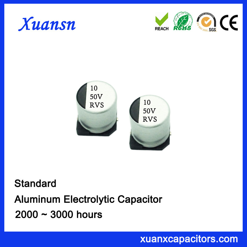 10UF 50V Chip General 2000hours Aluminum Electrolytic Capacitor