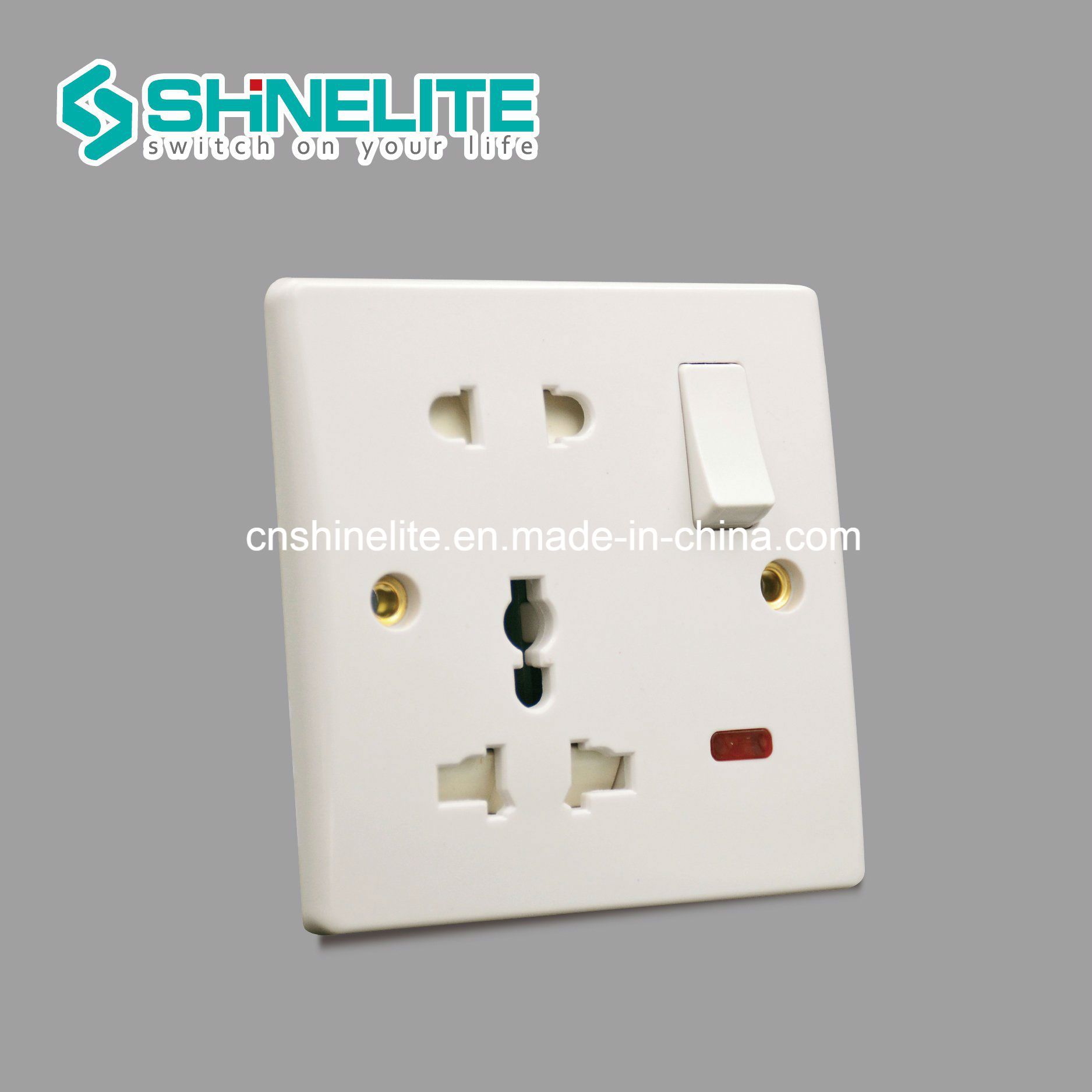 13A 5pins Multi-Function Wall Socket 1 Gang Switched Socket