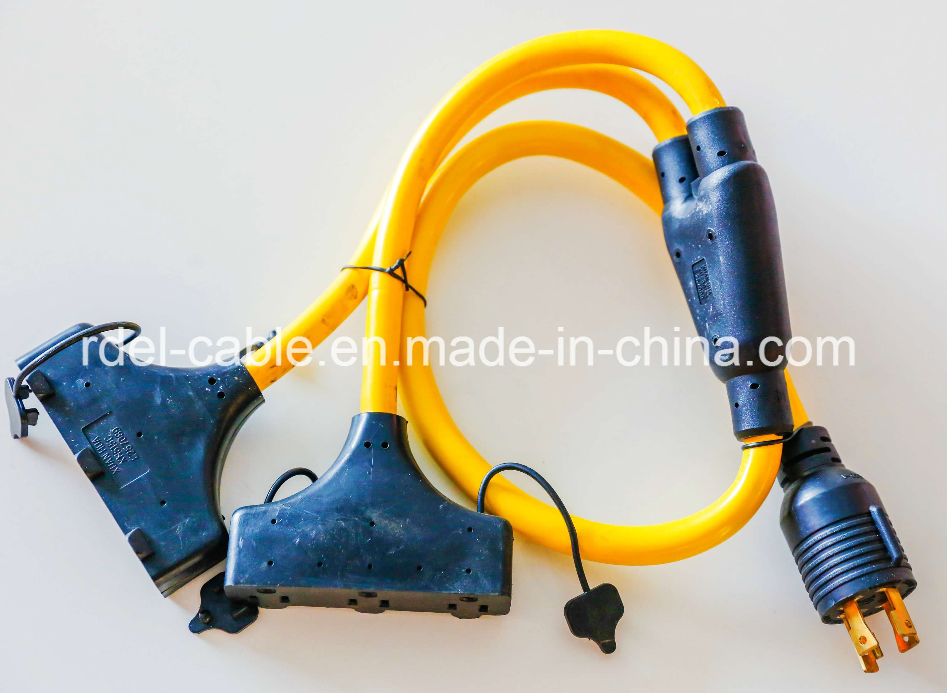 Power Cord Extension and Splitter for NEMA 5-15p to NEMA 5-15r X 2