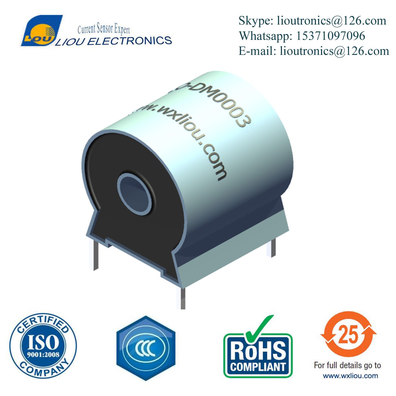High Accuracy Current Sensor Input 5A Output 2.5mA
