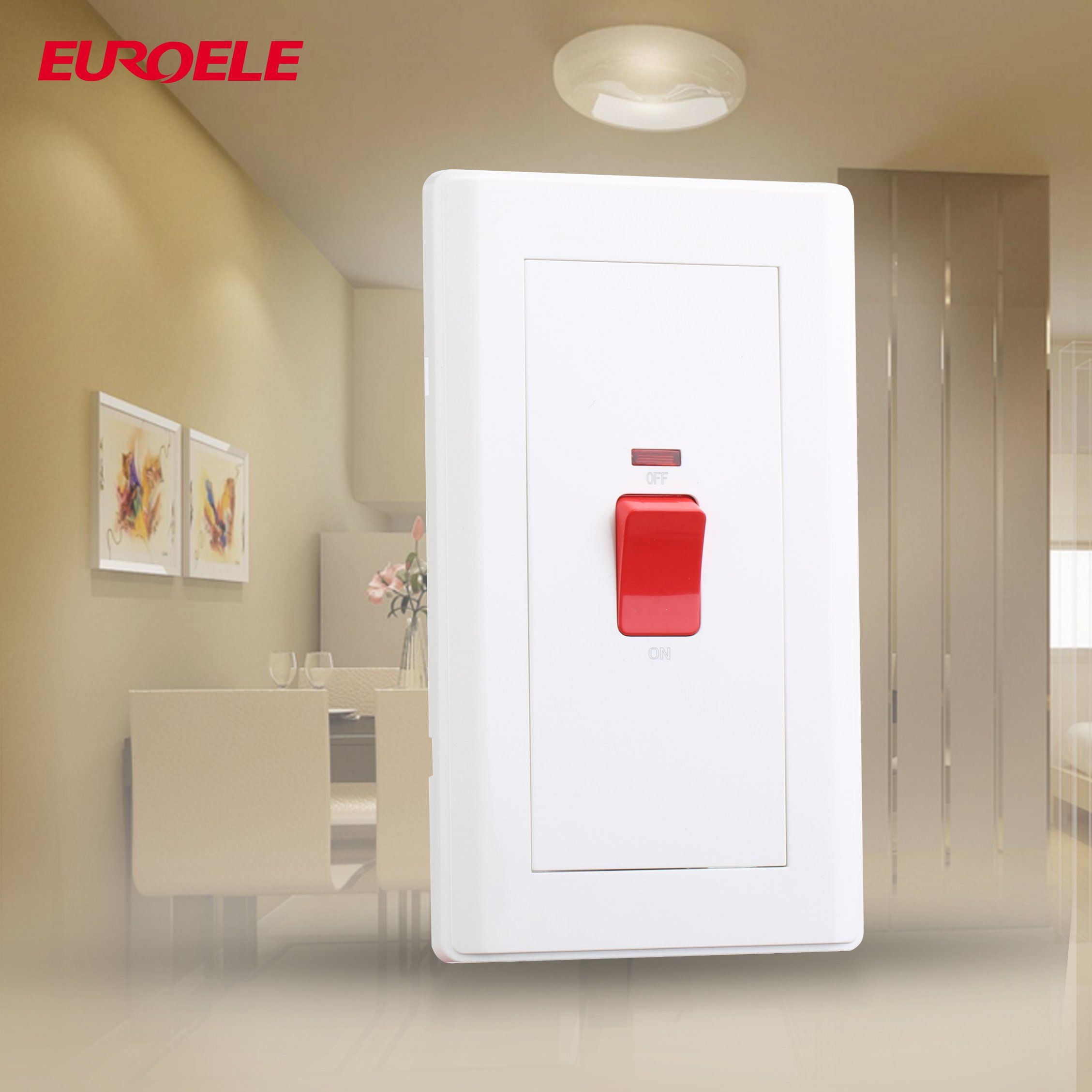 86*146 High Quality Long 45A AC Power Switch with Indicator