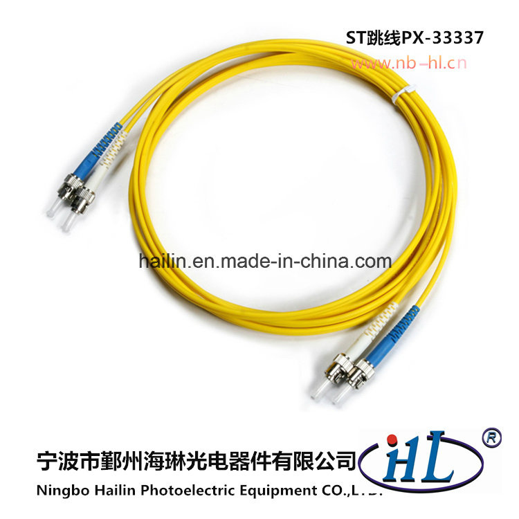 Duplex Sm/PC St Fiber Optic Patch Cord with Lsoh