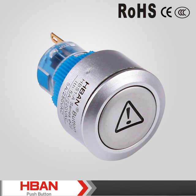 22mm Momentary 1no1nc Customized Pattern Plastic Switch
