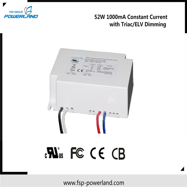 Ce Approved 52W 1.0A Constant Current Triac/Elv Dimmable LED Driver