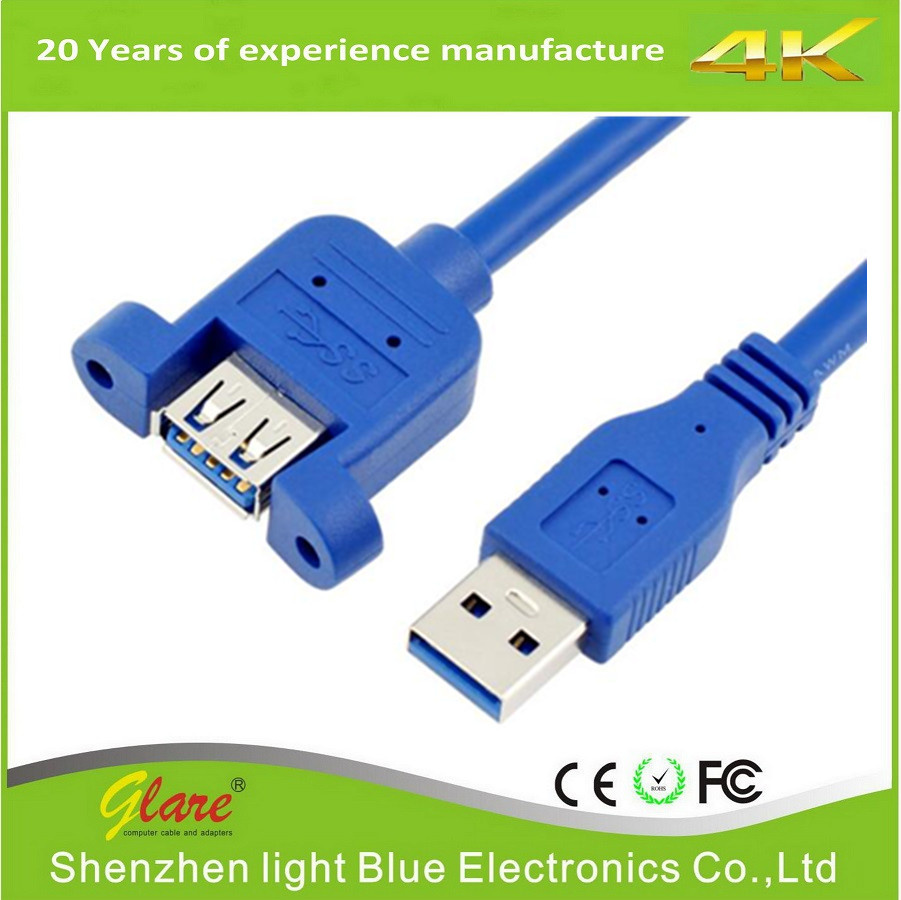 USB3.0 Screw USB Panel Mount Cable