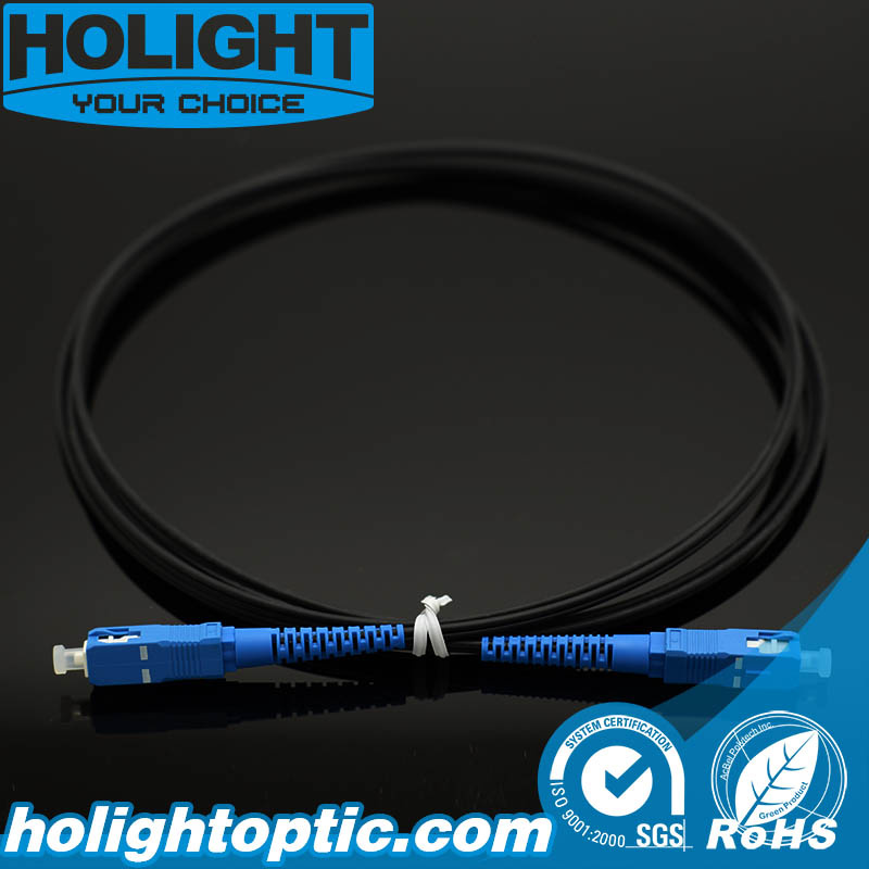 Fiber Patchcord Sc to Sc Simplex Singlemode 3.0mm Black