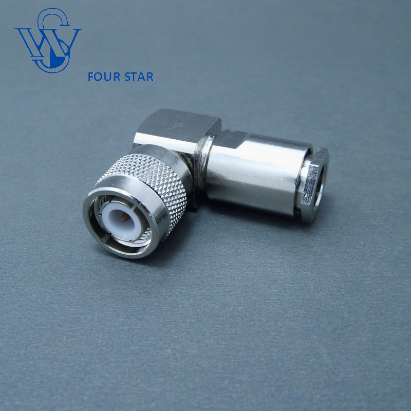 LMR300/5D-Fb Cable Male Right Angle Clamp RF TNC Connector