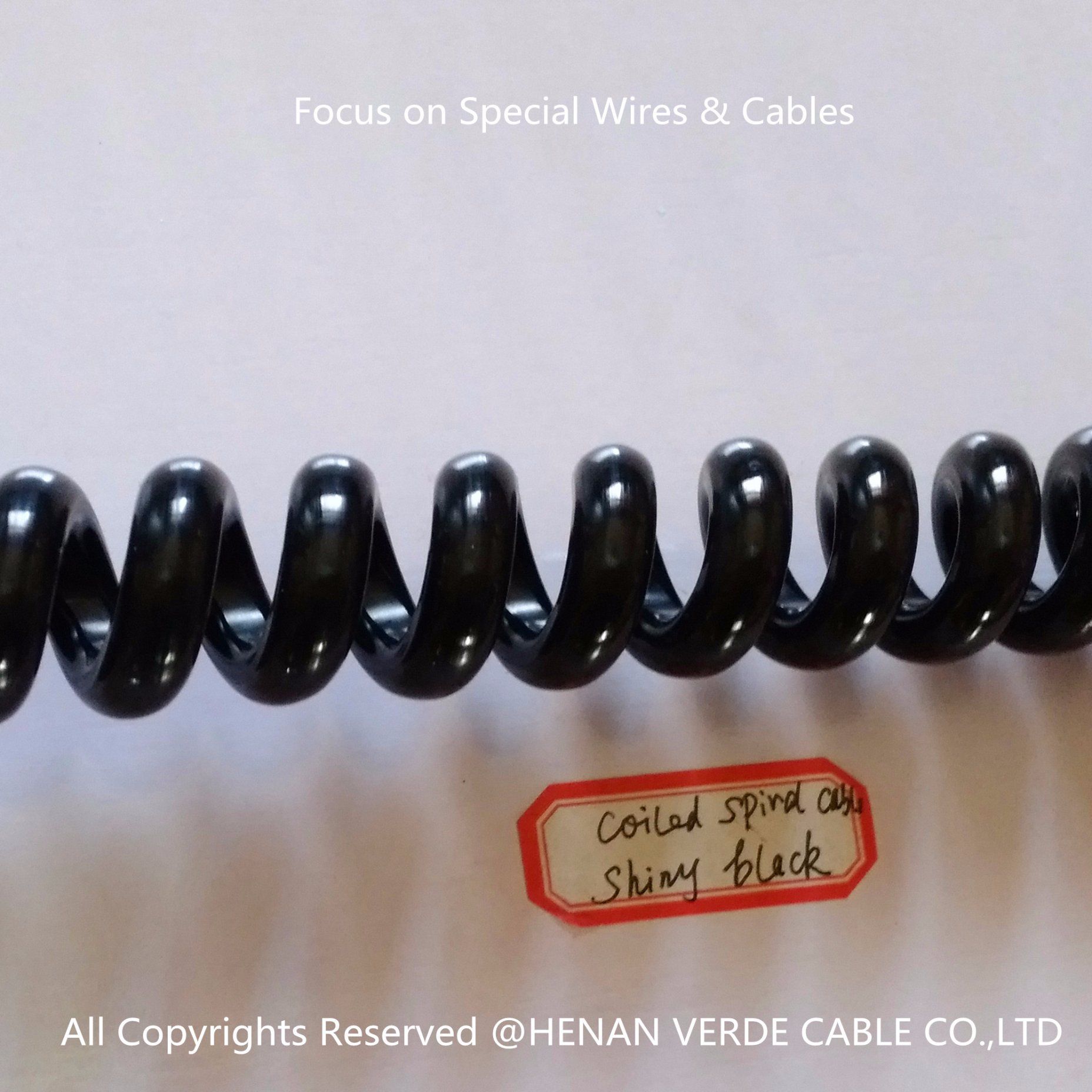 UV Resistant RoHS PVC Insulated Coiled Cable Spring Wire