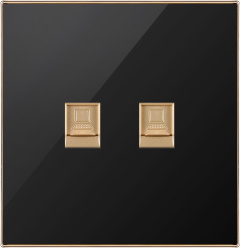 British Standard Double Internet/Double Telephone/Telephone+Internet Socket Flat (N2)