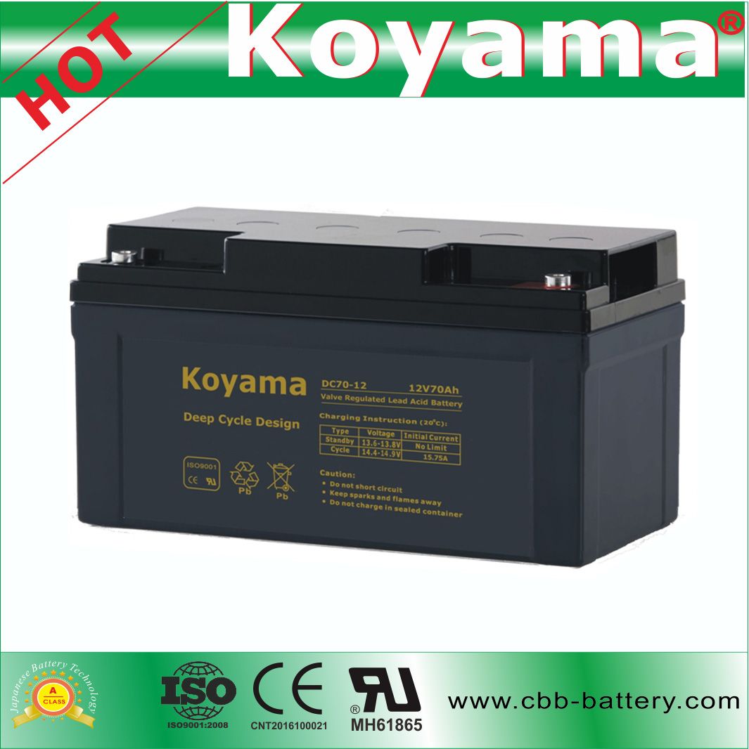 Superior Quality 12V70ah Deep Cycle AGM Battery DC70-12