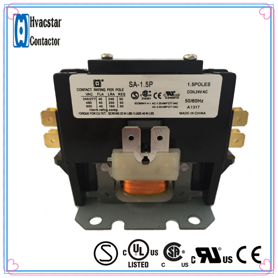 1 Pole Definite Purpose Contactor UL Certification AC Contactor for Pump Lighting