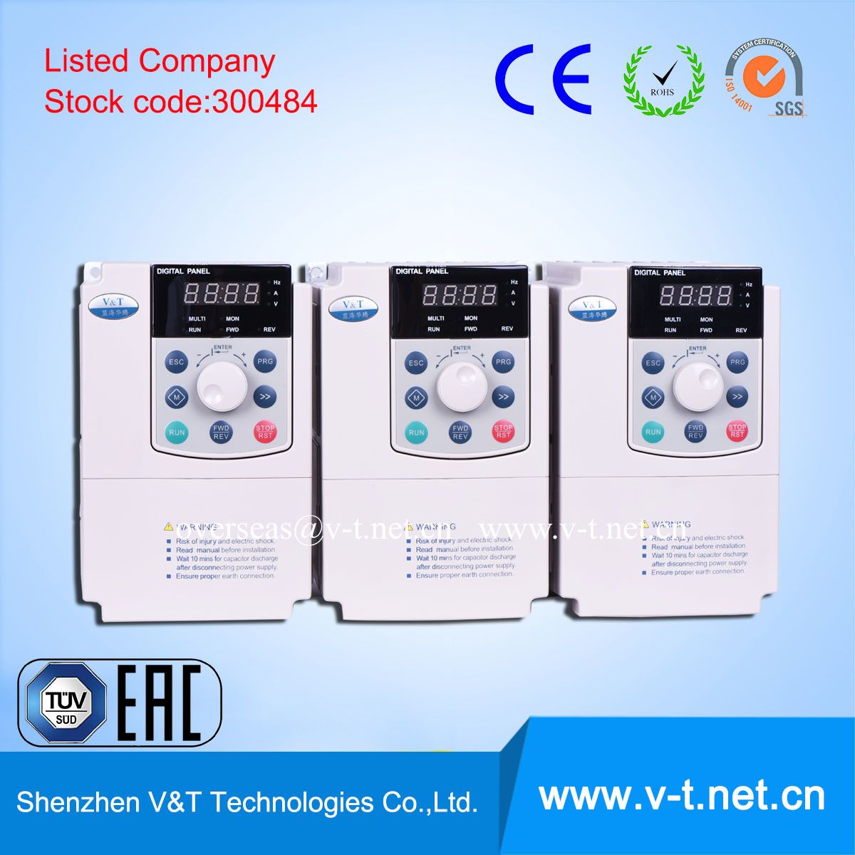 V&T V5-H China Leading Inverter with Sequence Function (PLC Logic) 0.4 to 7.5kw - HD