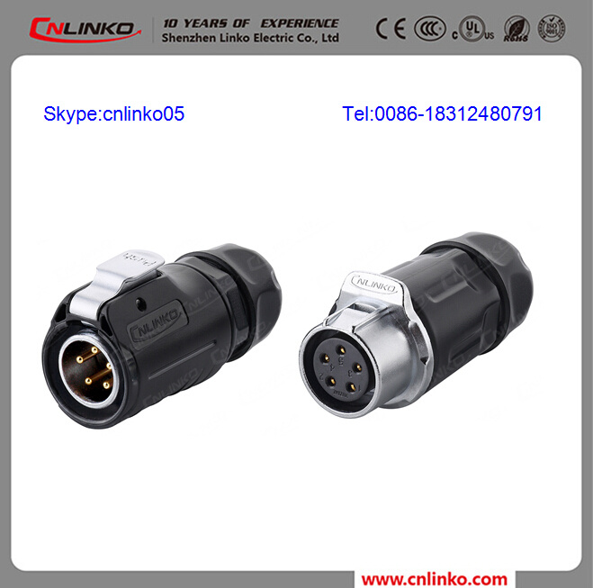 Ip67 Waterproof 2-3-4-5 Pins Wire Connector/Cable Connector