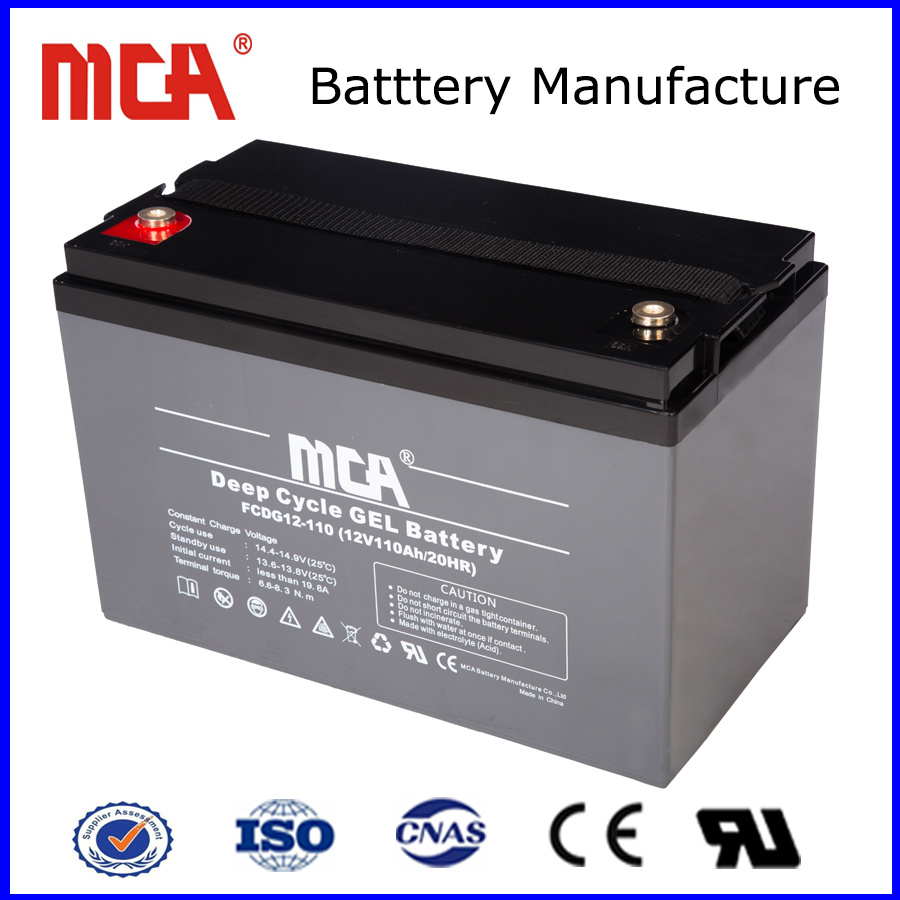 12V 110ah Long Life Solar Battery 12V Deep Cycle Battery