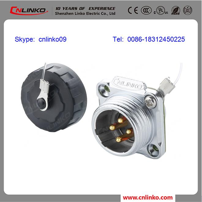 Circular 20AMP Waterproof 4 Pin LED Cabinet Connector