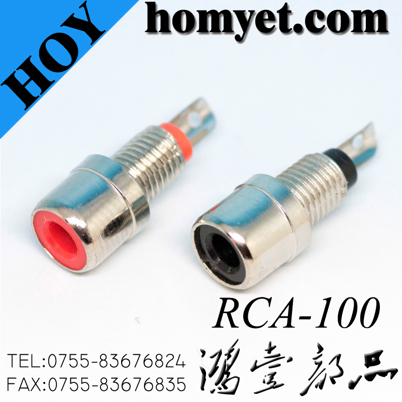 Solder Type RCA Socket RCA Connector with Thread