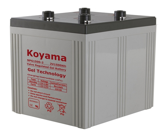 2015 Long Service Life 2V1500ah Gel Battery for Solar Power System
