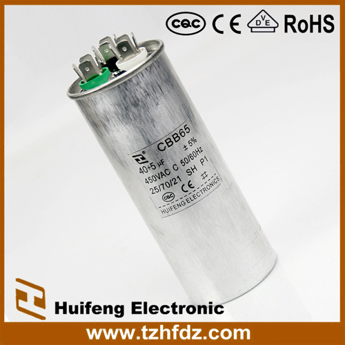 Air Conditioner Polypropylene Film Capacitor 450V 250V