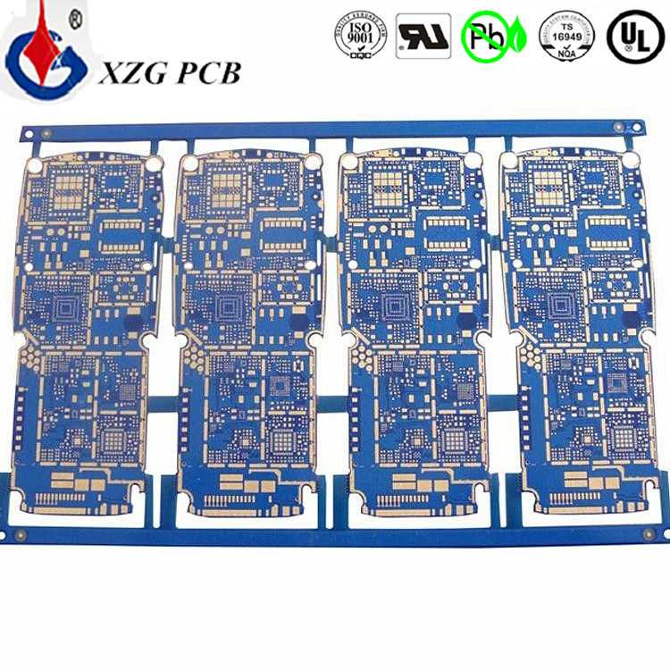 Multilayer Blue Mask 0.15mm Hole HDI Board for Smartphone