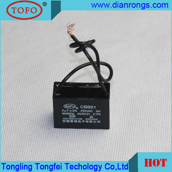 Film Capacitor 3UF Cbb61 Capacitor