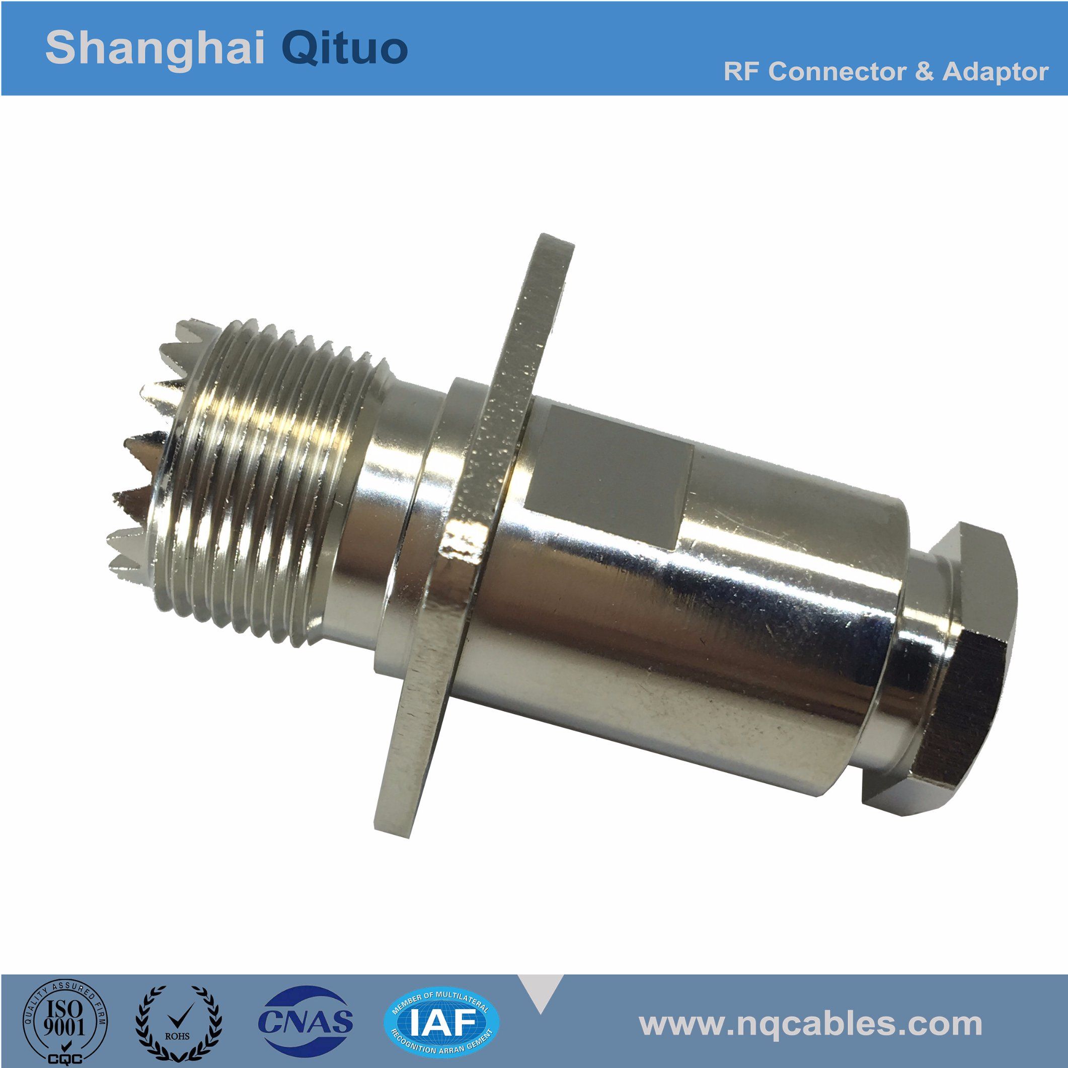 RF Connector UHF (SL16) Straight Female Jack Flange (UHF(SL16)-KF5, KF13, KF7, KF9) (4 kinds)
